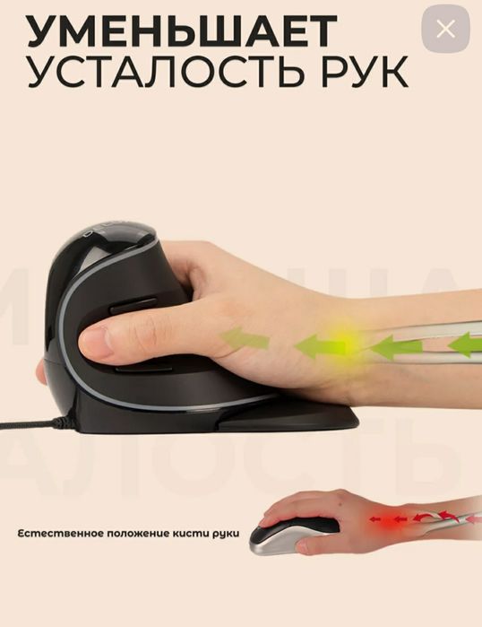 Вертикальная мышь Delux M618PLUS RGB