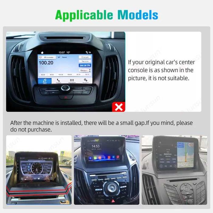 Мултимедия за Ford Kuga Escape C-max 2013-2017 Android, година, FORD, навигация, 2DIN, Андроид