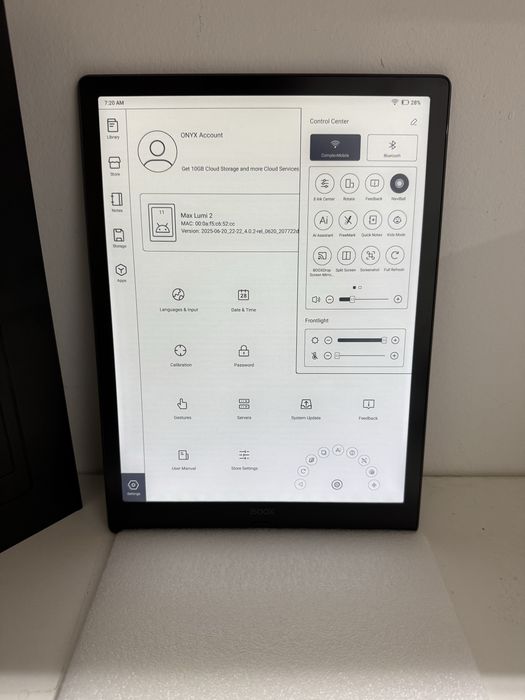 eBook Onyx Boox MaxLumi 2 - 13.3” Ink - Android - 128Gb/6Gb - Stare Impecabila + Garantie