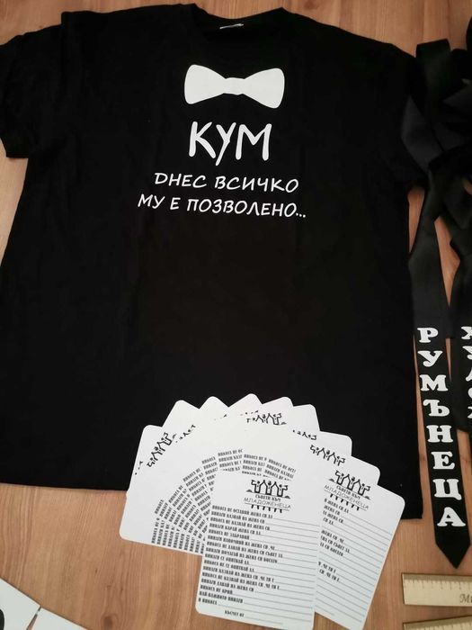 Комплект за ергенско парти тениски вратовръзки