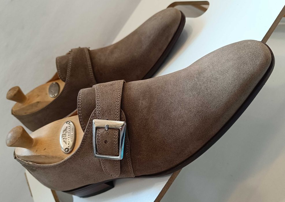 Pantofi de lux 40 40.5 41 monk GREVE NOI lucrati manual piele naturala