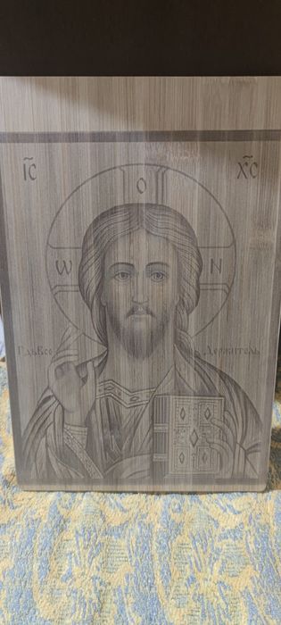 Икона лазерно гравирана