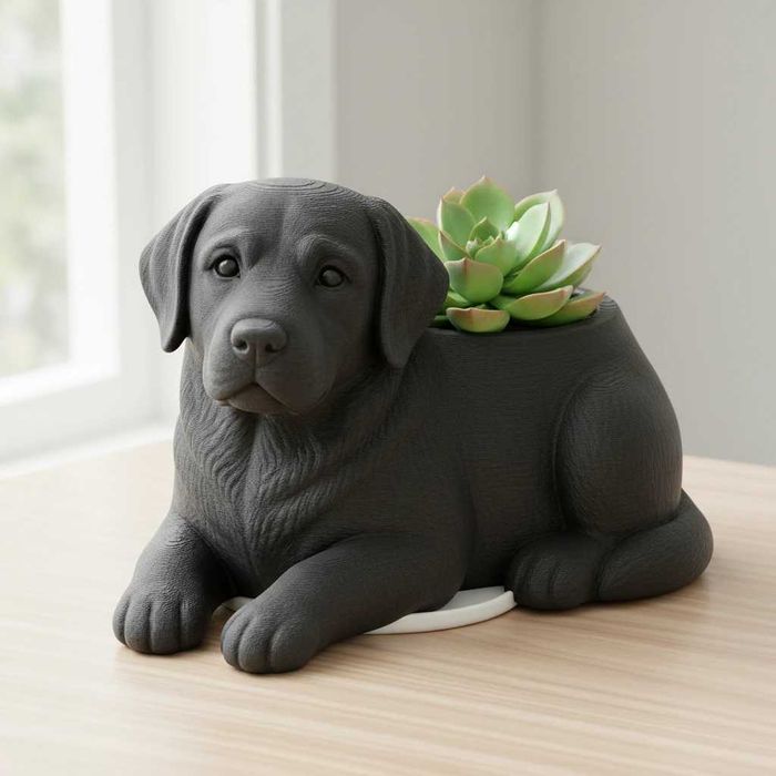 Ghiveci Mini Ghiveci Decorativ in Forma de Caine Labrador Retriever
