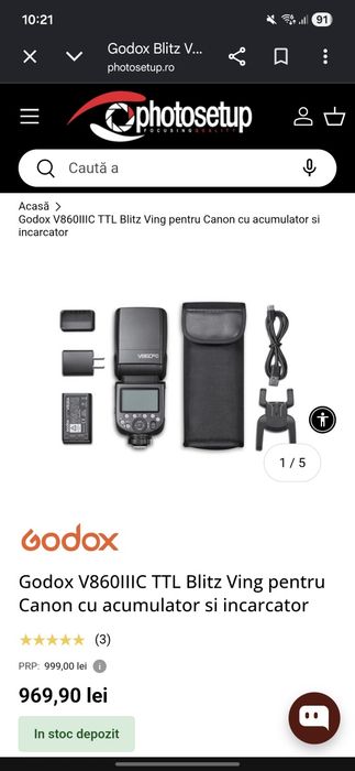 Godox V860IIIC TTL Blitz Ving pentru Canon  NOU