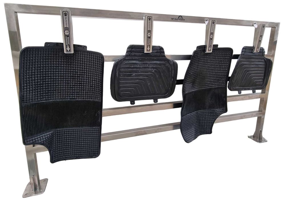 Suport inox Clesti INOX covorase auto spalatorie auto clasica self