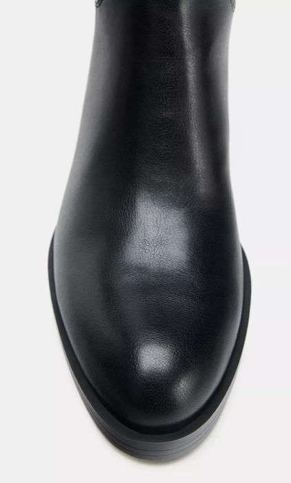 Високи черни ботуши Zara 39