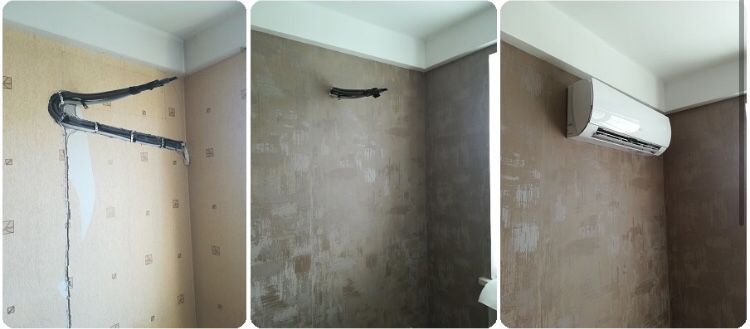 Установка кондиционера 2 этапа