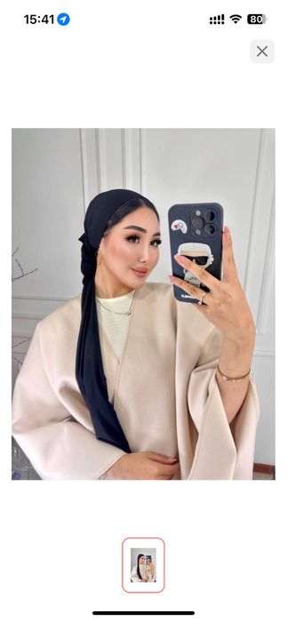 Шарф вискоза черный