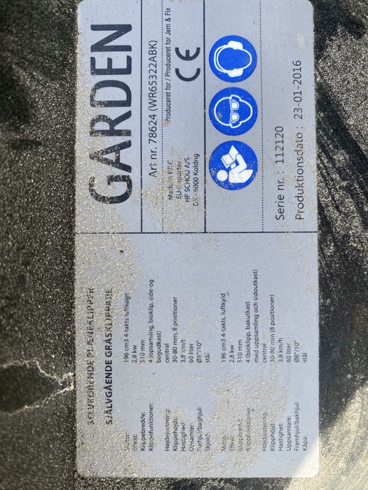 Vand motocoasa garden