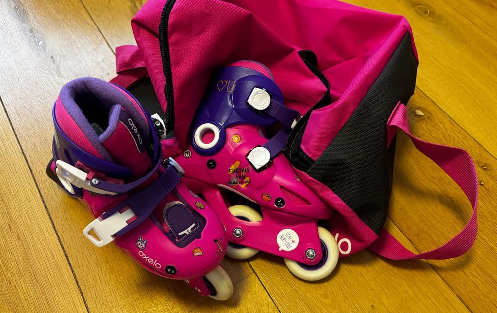Ролери Oxelo Play 3 розови за деца от Decathlon 26/28