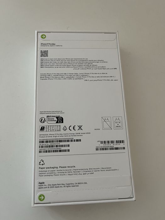 Iphone 17pro max 256GB