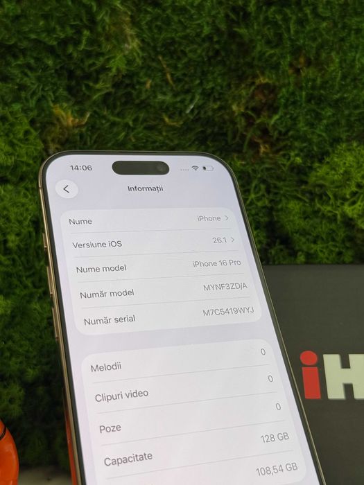 iPhone 16 Pro Desert Titanium 128GB 96% Baterie #8031