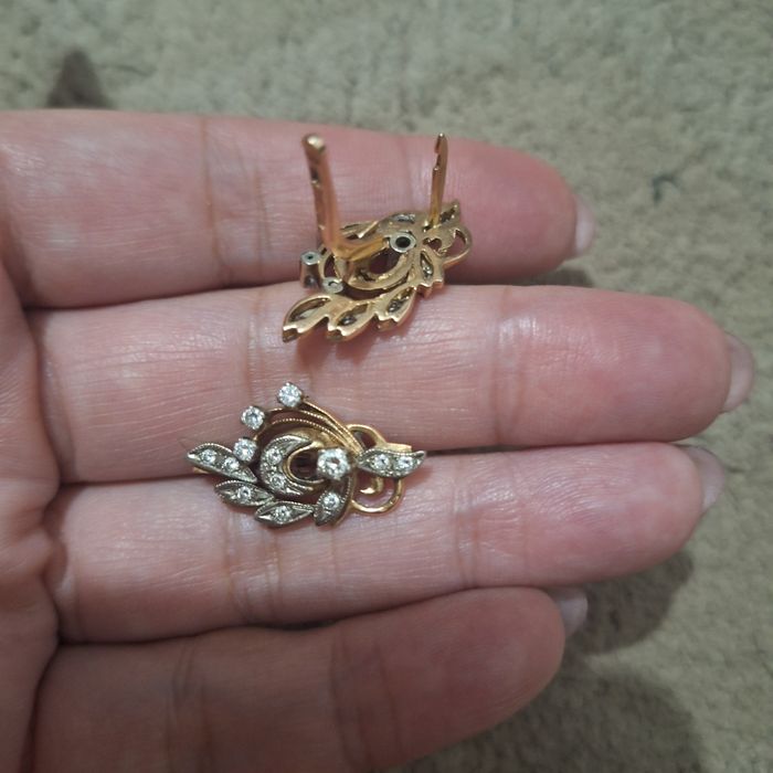 Золотые серьги, брилианты