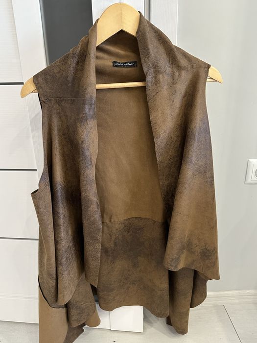 Кафяв елек велур