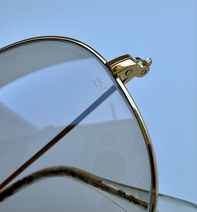 Винтидж авиатор очила 58 мм с оригинални Ray Ban B&L фотохромни лещи