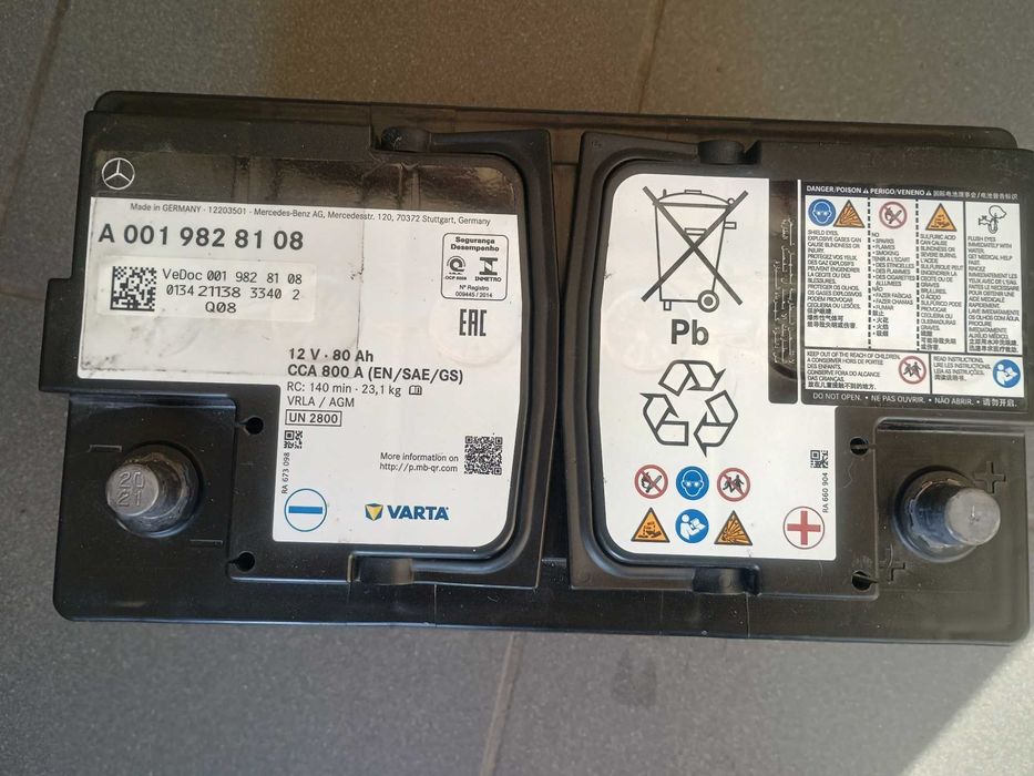 Baterie auto originală Mercedes Benz AGM 12V 80 Ah 800 A