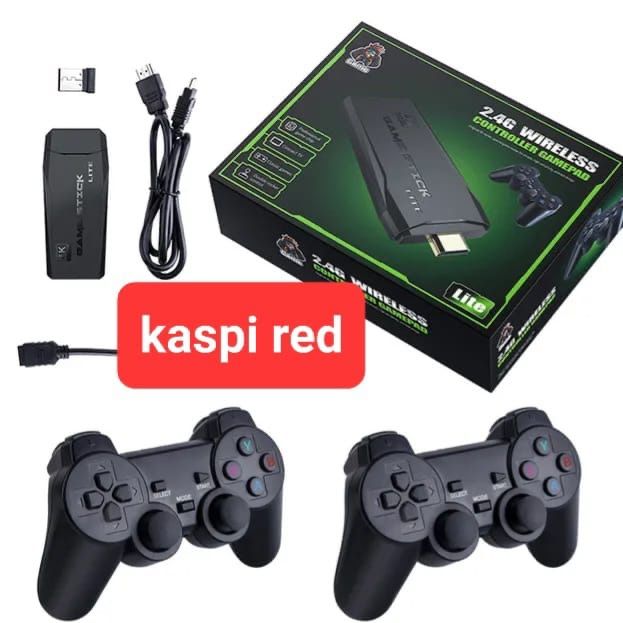 Новая приставка для подарок, Game stick 4K, Приставка с беспроводными