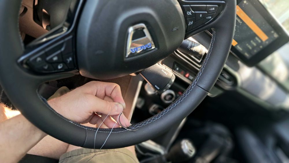 Imbracare volan in piele naturala Nappa