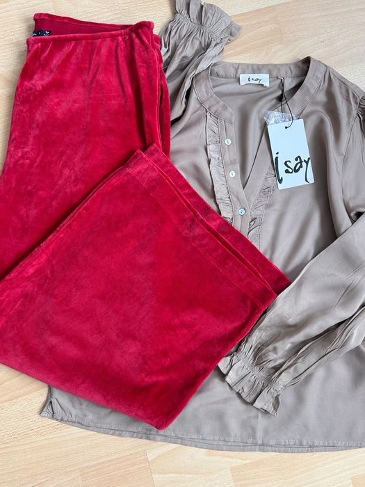 Страхотен червен панталон gudrunsjoden и нова туника I Say