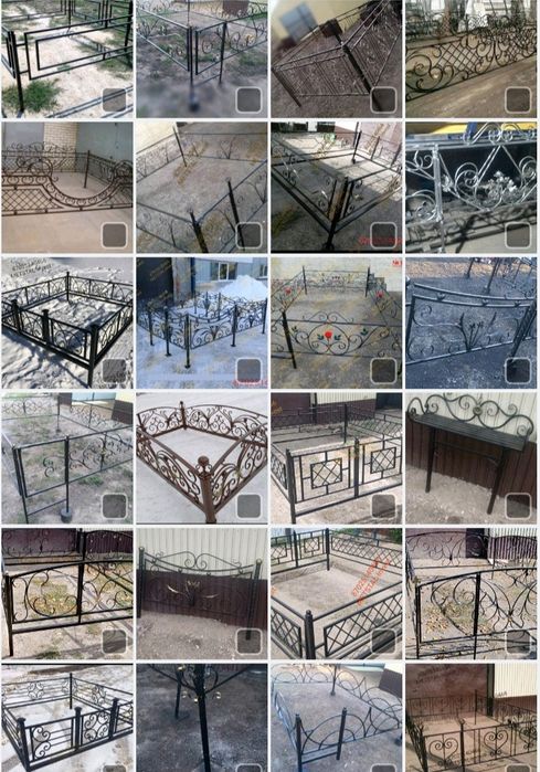 Оградки кресты лавочки