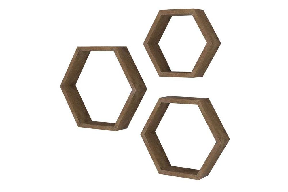 Компект 3 броя Стенени рафтове Valis , Цвят орех