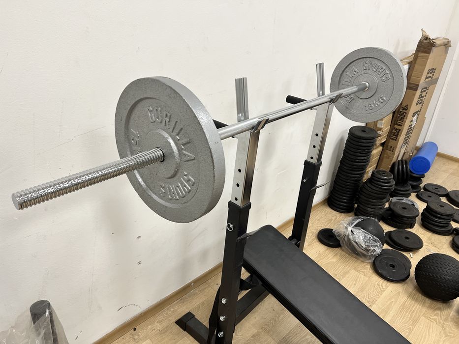 Bara haltera 1,75 m,10 kg,30 mm+discuri fier 2x15 kg noi, Total 40 kg