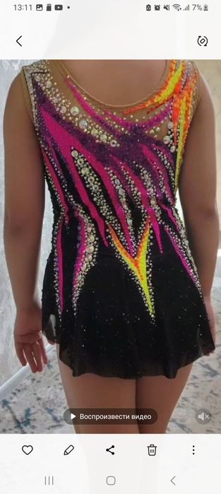 Новый купальник для художественной гимнастики. На рост 135'145см.