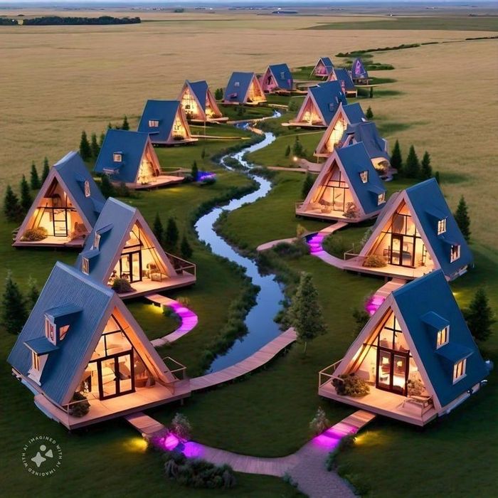 Мини-комплекс A-frame домов для бизнеса