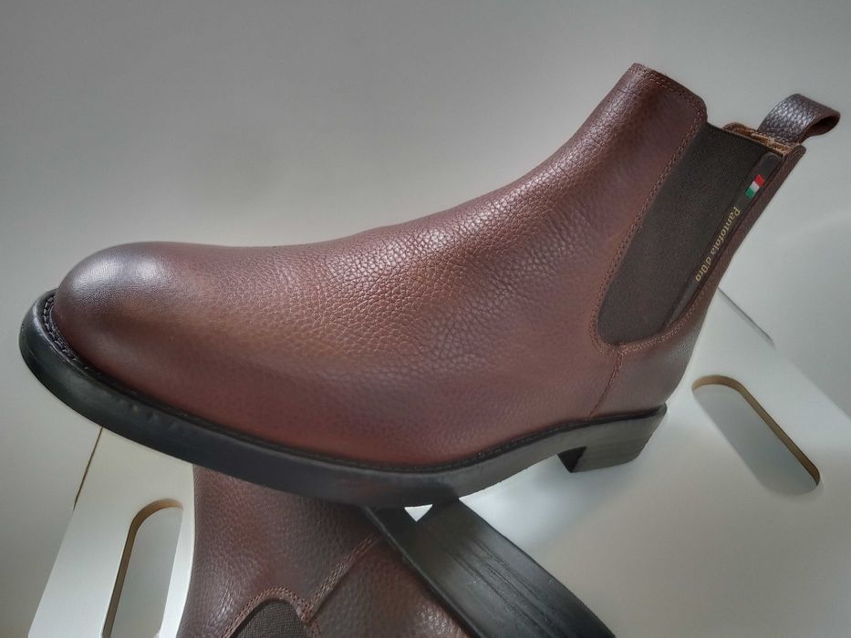 Ghete chelsea 45 46 plain toe premium Pantofola D'oro NOU piele natur