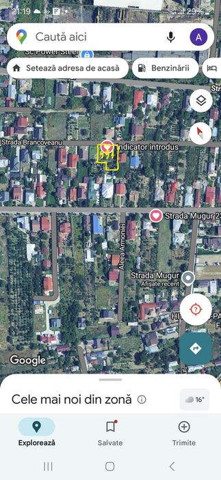 Teren intravilan 491 mp – Focșani / Str. Constantin  Brâncoveanu