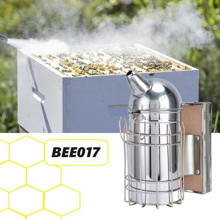 Пушилка за пчели с телешка кожа и неръждаема стомана кошер пити с мед