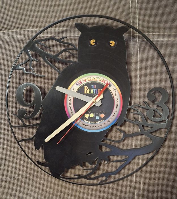 Стенен часовник-винилова плоча