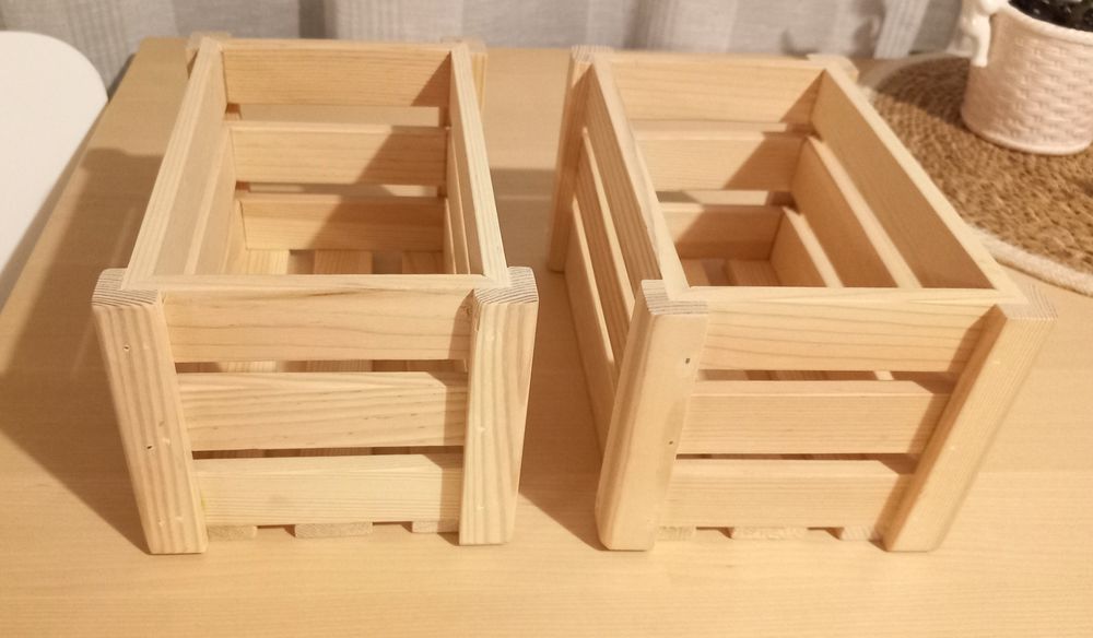 Комплект 2 кутии за съхранение от масив