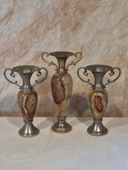 Уникален сет за камина от оникс