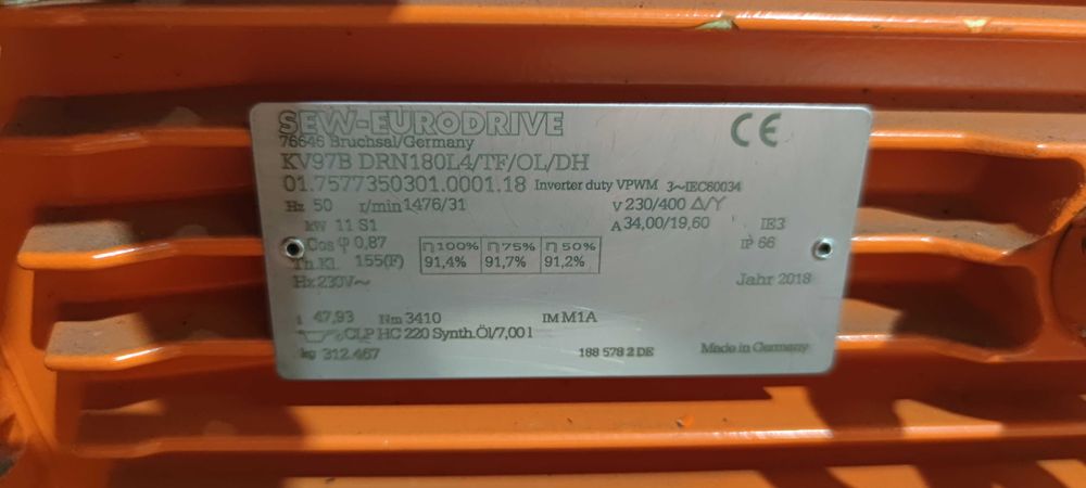 Motor electric cu reductor SEW 11kW 31rpm