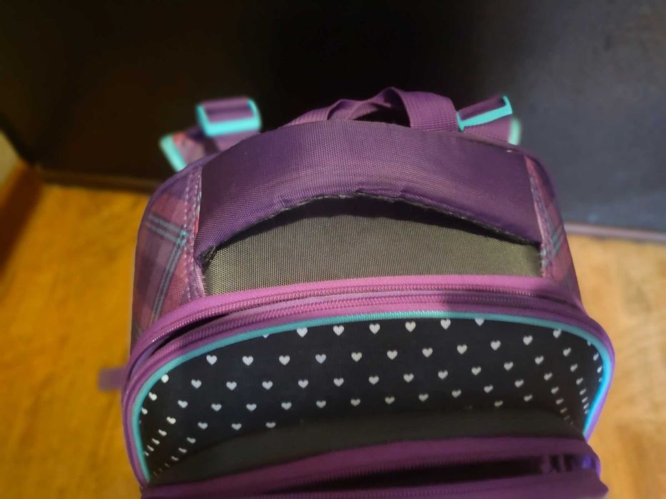 Рюкзак сиреневый с рисунком кошки
