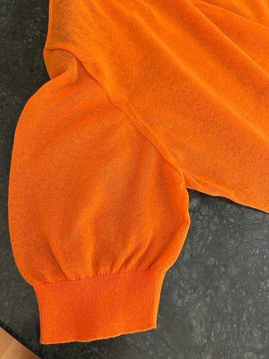 Блуза с къс ръкав MaxMara Studio Cotton organza jumper, размер L