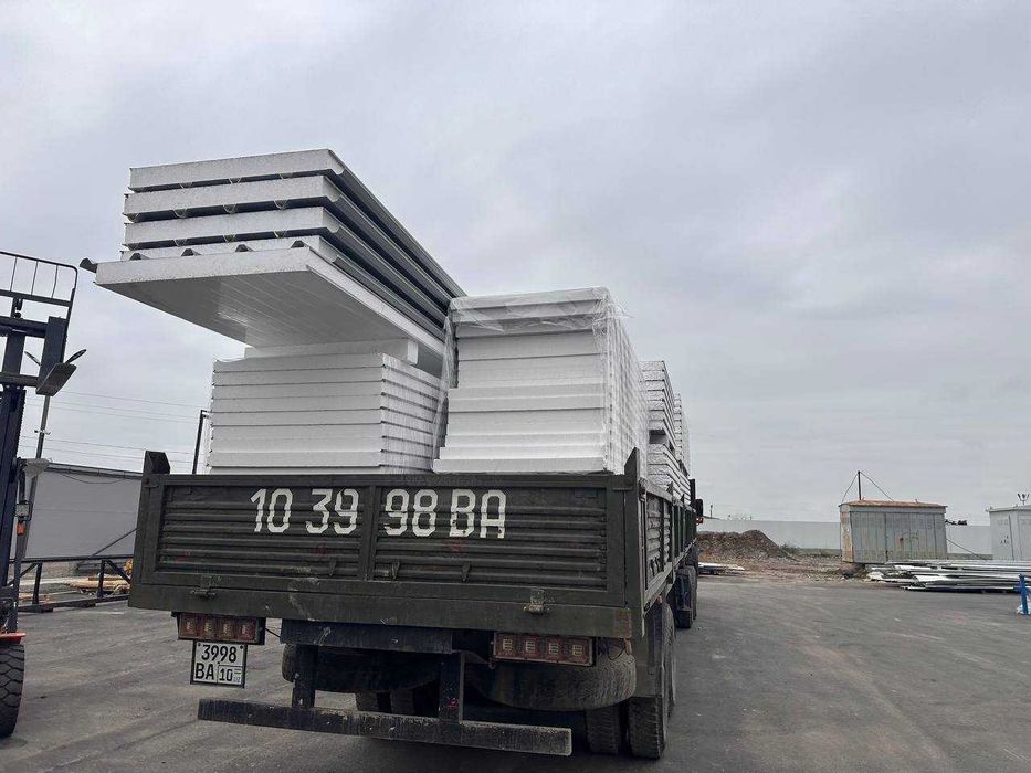 Производство сэндвич панелей (ППС, базальт) / Sendvich panel