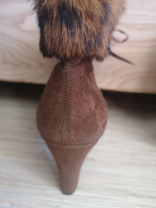 Ghete dama, piele naturala, maro, 40, Rossetti Moda/ Fratelli Rossetti