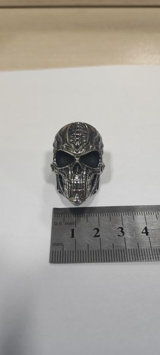 Кольцо в виде черепа, рокерское,байкерское.