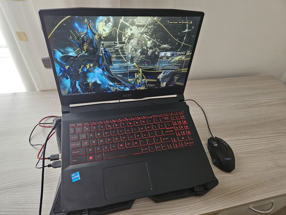 Laptop Gaming MSI Katana GF66 i5 Gen12 / RTX 3050 Ti / 16GB RAM + Cooler și Mouse