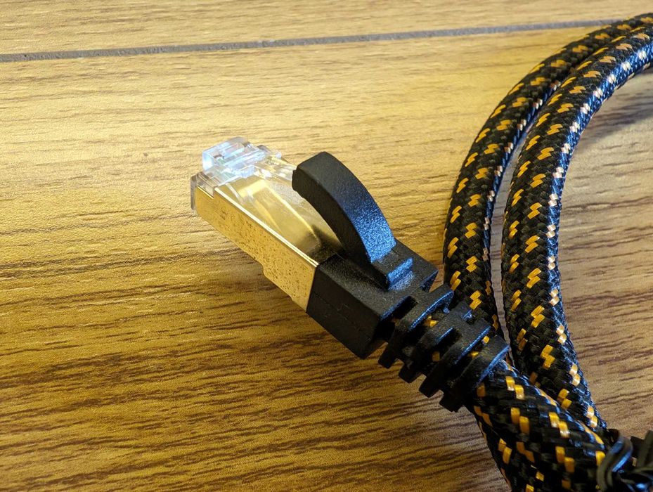 7x Cabluri HDMI Delock 85296 8K60Hz/4K240Hz T-T 5m 10metri Flat Cabluri de retea S/FTP (PIMF) GOLD CAT 6A dublu ecranate