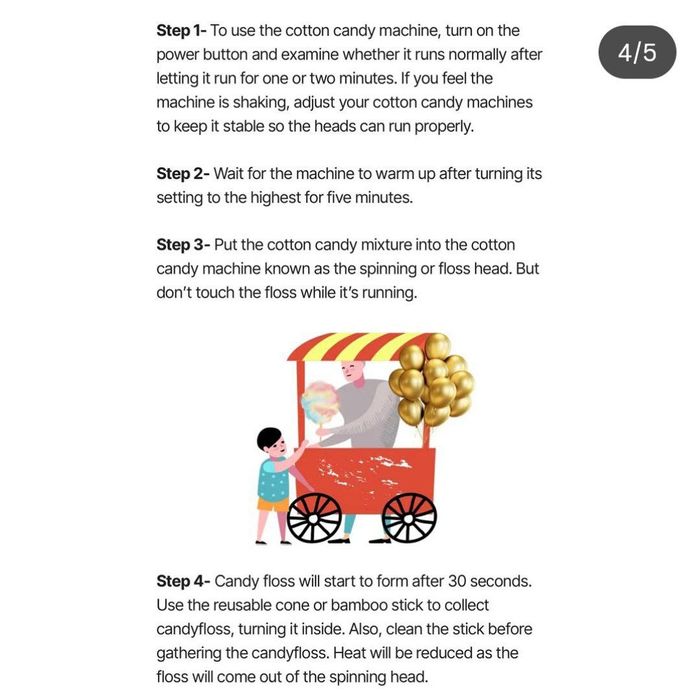 Электрическая машина для сахарной ваты из нержавеющей стали