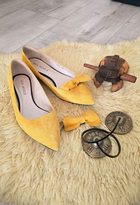 Balerini piele intoarsa EVA MINGE 40