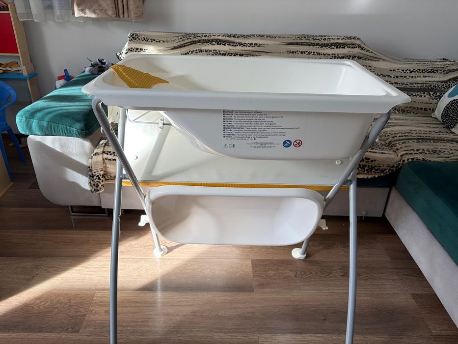 Cadita cu masa de infasat Chicco Bubble Land, Safron (Galben), 0 luni+