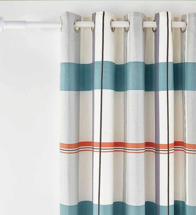 Bara pentru perdea WHITNEY, 92 – 430 cm, otel inoxidabil, alb