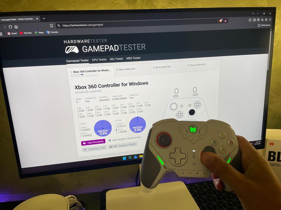 Controller BIGBIGWON Blitz 2 TMR – TMR Joysticks – 2000Hz – Wireless