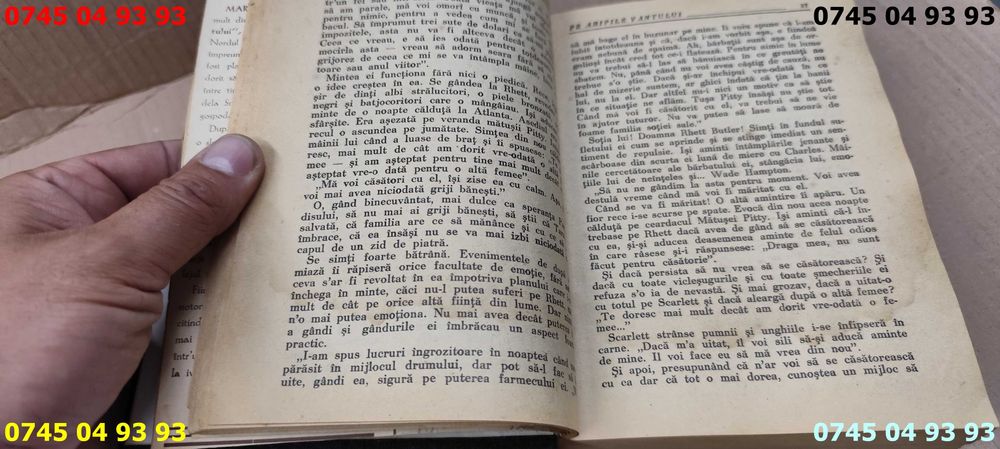 carte carti pe aripile vantului editie veche 1936 2 volume