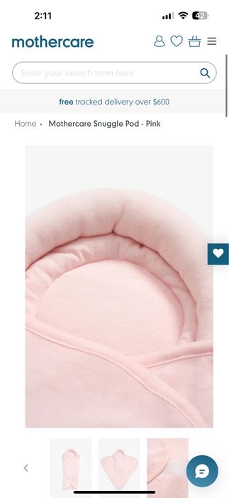 Paturica roz pentru nou născut de la mothercare