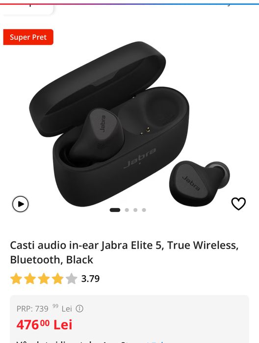 Jabra Elite 5, autentice 100%. Sigilate, transport 0